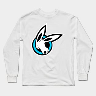 MOULE Head Logo Black Outline With Blue Ring Long Sleeve T-Shirt